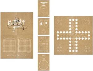 partydeco Spiel, Spielesammlung Kinderspiele zur Hochzeit 23tlg. Set natur braun