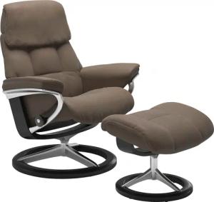 Stressless Hocker "Ruby", mit Signature Base, Gestell Eiche, Wenge, Braun & Schwarz