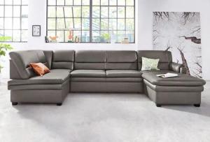 sit&more Wohnlandschaft "Pisa U-Form", mit Federkern, wahlweise mit Bettfunktion
