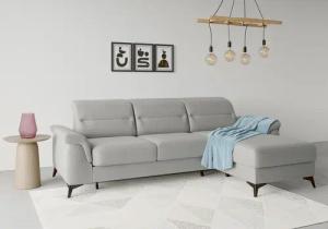 sit&more Ecksofa "Sinatra L-Form", mit Recamiere, optional mit Kopfteilverstellung und Armteilfunktion