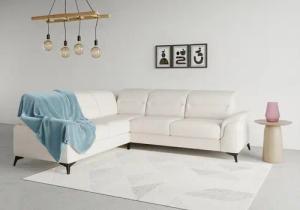 sit&more Ecksofa "Sinatra L-Form", optinal mit Kopfteilverstellung und Armteilfunktion, Metallfüße