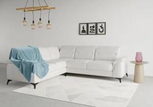 sit&more Ecksofa "Sinatra L-Form", optinal mit Kopfteilverstellung und Armteilfunktion, Metallfüße