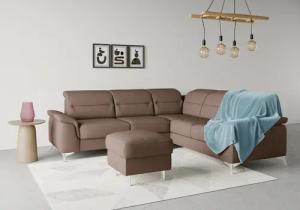 sit&more Ecksofa "Sinatra L-Form", optional mit Kopfteilverstellung und Armteilfunktion