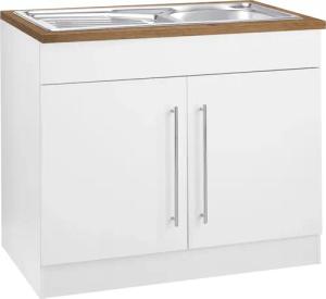 KOCHSTATION Spülenschrank "KS-Samos", 100 cm breit, inkl. Einbauspüle