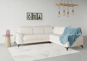 sit&more Ecksofa "Sinatra L-Form", optinal mit Kopfteilverstellung und Armteilfunktion, Metallfüße