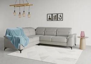 sit&more Ecksofa "Sinatra L-Form", optinal mit Kopfteilverstellung und Armteilfunktion, Metallfüße