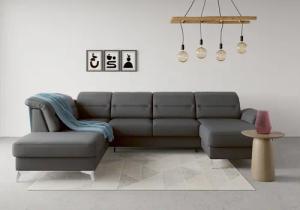 sit&more Wohnlandschaft "Sinatra U-Form", optional mit Kopfteilverstellung und Armteilfunktion etc.