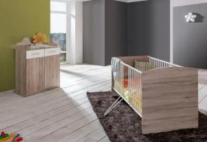 Wimex Babybett "York", 3-fach höhenverstellbar, mit Schlupfsprossen aus Massivholz