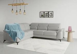 sit&more Ecksofa "Sinatra L-Form", optinal mit Kopfteilverstellung und Armteilfunktion, Metallfüße