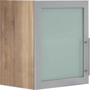 wiho Küchen Glashängeschrank "Cali", mit alufarbener Glasrahmentür