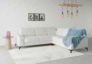 sit&more Ecksofa "Sinatra L-Form", optinal mit Kopfteilverstellung und Armteilfunktion, Metallfüße