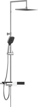 Schütte Duschsystem "BLUEPERL", Duschsystem mit Regendusche und modularem Ablagesystem, Duschbrause