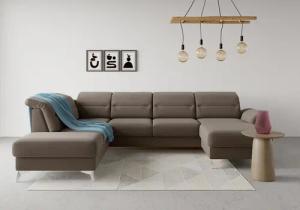 sit&more Wohnlandschaft "Sinatra U-Form", optional mit Kopfteilverstellung und Armteilfunktion etc.