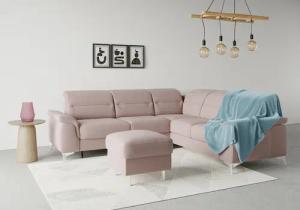sit&more Ecksofa "Sinatra L-Form", optional mit Kopfteilverstellung und Armteilfunktion
