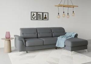 sit&more Ecksofa "Sinatra L-Form", mit Recamiere, optinal mit Kopfteilverstellung und Armteilfunktion