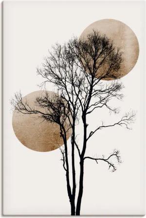 Artland Wandbild "Sonne und Mond versteckt", Baumbilder, (1 St.), als Alubild, Outdoorbild, Leinwandbild, Poster, Wandaufkleber
