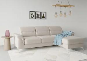 sit&more Ecksofa "Sinatra L-Form", mit Recamiere, optinal mit Kopfteilverstellung und Armteilfunktion