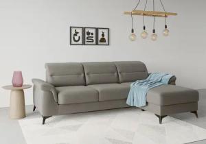 sit&more Ecksofa "Sinatra L-Form", mit Recamiere, optional mit Kopfteilverstellung und Armteilfunktion
