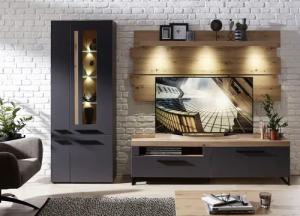 Innostyle Wohnwand "Loft Two", (3 St.), inklusive LED-Beleuchtung