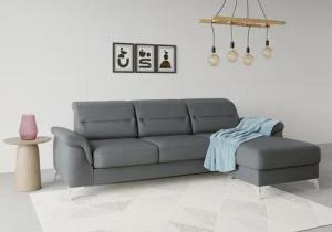 sit&more Ecksofa "Sinatra L-Form", mit Recamiere, optinal mit Kopfteilverstellung und Armteilfunktion