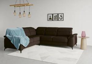 sit&more Ecksofa "Sinatra L-Form", optinal mit Kopfteilverstellung und Armteilfunktion, Metallfüße