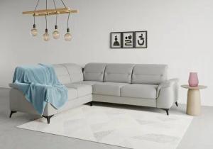 sit&more Ecksofa "Sinatra L-Form", optinal mit Kopfteilverstellung und Armteilfunktion, Metallfüße