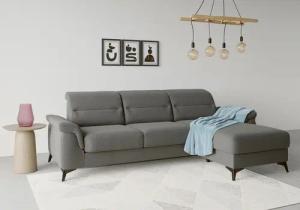 sit&more Ecksofa "Sinatra L-Form", mit Recamiere, optional mit Kopfteilverstellung und Armteilfunktion