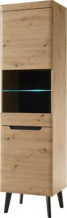 INOSIGN Vitrine "Torge, Hochschrank, Glasvitrine, Standvitrine, Vitrinenschrank", (1 St.), in drei verschiedenen Farben verfügbar, Glastür & -boden, 53 cm breit