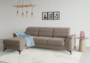 sit&more Ecksofa "Sinatra L-Form", mit Recamiere, optional mit Kopfteilverstellung und Armteilfunktion
