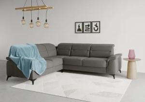 sit&more Ecksofa "Sinatra L-Form", optinal mit Kopfteilverstellung und Armteilfunktion, Metallfüße
