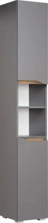 Saphir Hochschrank "Quickset Badschrank 30 cm breit, 2 Türen, 1 Nische, 2 Einlegeböden", Badezimmer-Hochschrank inkl. Türdämpfer, grifflos