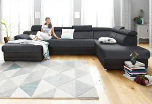 sit&more Wohnlandschaft "Xenia U-Form", wahlweise mit Bettfunktion