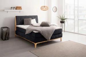 OTTO products Boxspringbett "Jelle", (5 St.), zertifizierte, recycelte Bezugsstoffe, verschiedene Ausführungen
