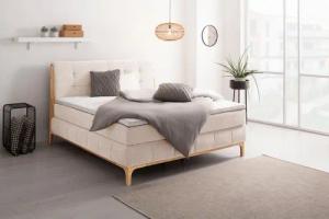 OTTO products Boxspringbett "Jelle", (5 St.), zertifizierte, recycelte Bezugsstoffe, verschiedene Ausführungen