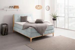 OTTO products Boxspringbett "Jelle", (5 St.), zertifizierte, recycelte Bezugsstoffe, verschiedene Ausführungen