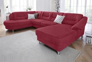 sit&more Wohnlandschaft "Salsa U-Form", mit Federkern, wahlweise mit Bettfunktion