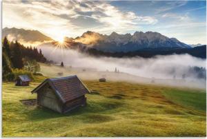 Artland Wandbild "Herbst in Bayern", Berge & Alpenbilder, (1 St.), als Alubild, Outdoorbild, Leinwandbild, Wandaufkleber, versch. Größen