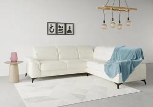 sit&more Ecksofa "Sinatra L-Form", optinal mit Kopfteilverstellung und Armteilfunktion, Metallfüße