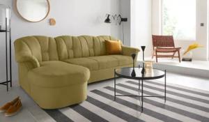 DOMO collection Ecksofa Papenburg L-Form, in großer Farbvielfalt, wahlweise mit Bettfunktion