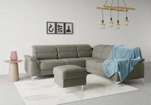 sit&more Ecksofa "Sinatra L-Form", optional mit Kopfteilverstellung und Armteilfunktion