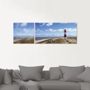 Artland Glasbild "Zitatenbild, Leuchtturm Sylt", Sprüche & Texte, (2 St.), in verschiedenen Größen