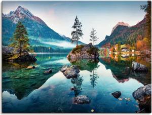 Artland Wandbild "Herbstszene des Hintersee vor Alpen", Seebilder, (1 St.), als Alubild, Outdoorbild, Leinwandbild, Poster, Wandaufkleber
