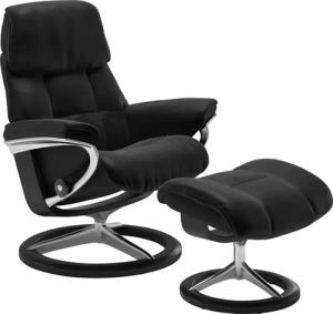 Stressless Hocker "Ruby", mit Signature Base, Gestell Eiche, Wenge, Braun & Schwarz
