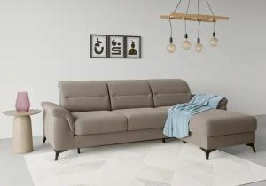 sit&more Ecksofa "Sinatra L-Form", mit Recamiere, optional mit Kopfteilverstellung und Armteilfunktion