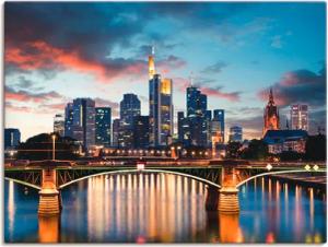 Artland Wandbild "Frankfurt am Main Skyline II", Deutschland, (1 St.), als Alubild, Outdoorbild, Leinwandbild, Poster in verschied. Größen
