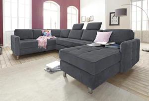 sit&more Wohnlandschaft "Pablo U-Form", wahlweise mit Bettfunktion und Bettkasten