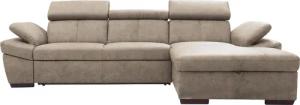 exxpo - sofa fashion Ecksofa "Salerno, klassisch modernes Funktionssofa, hoher Sitzkomfort, L-Form", inkl. Kopf- und Armteilverstellung, wahlweise mit Bettfunktion