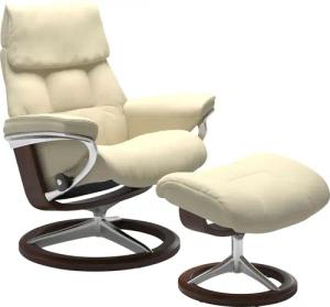 Stressless Hocker "Ruby", mit Signature Base, Gestell Eiche, Wenge, Braun & Schwarz