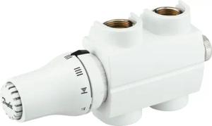 Sanotechnik Heizkörperthermostat "Badheizkörper-Regler", eckig, Anschluss mittig-unten, mit Thermostatkopf