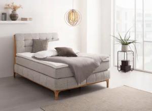 OTTO products Boxspringbett "Jelle", (5 St.), zertifizierte, recycelte Bezugsstoffe, verschiedene Ausführungen